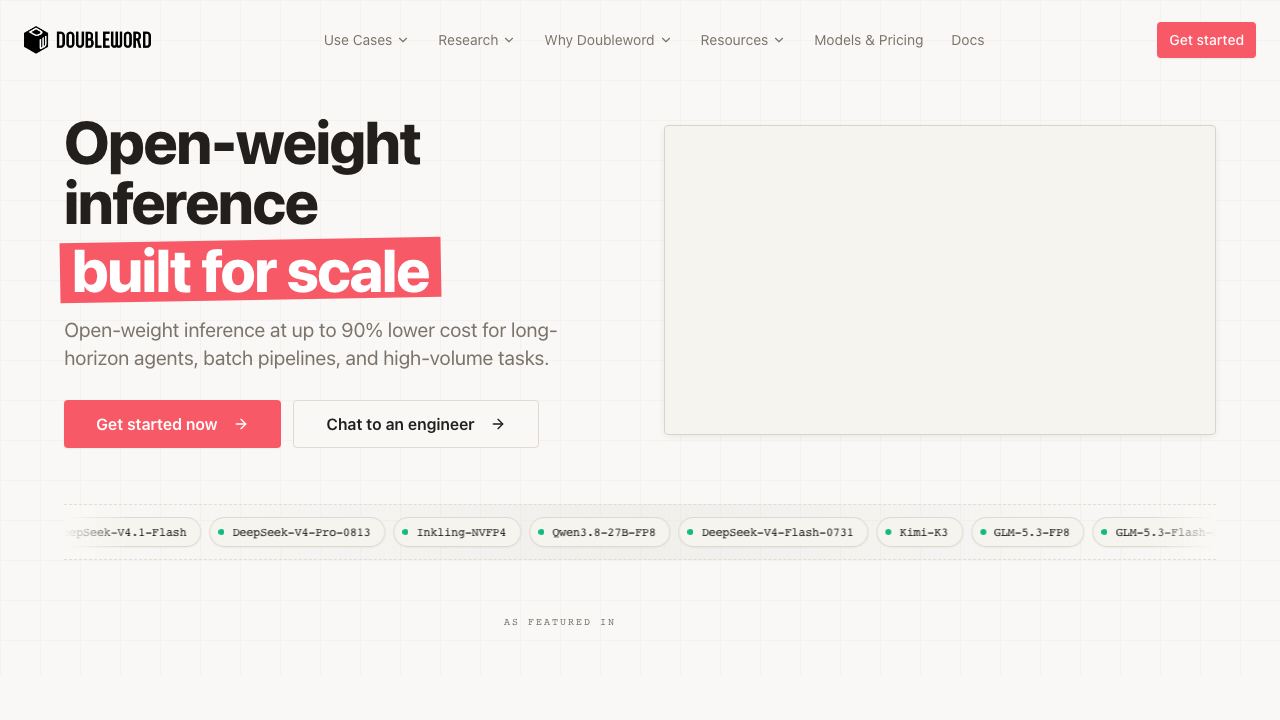 Doubleword website screenshot