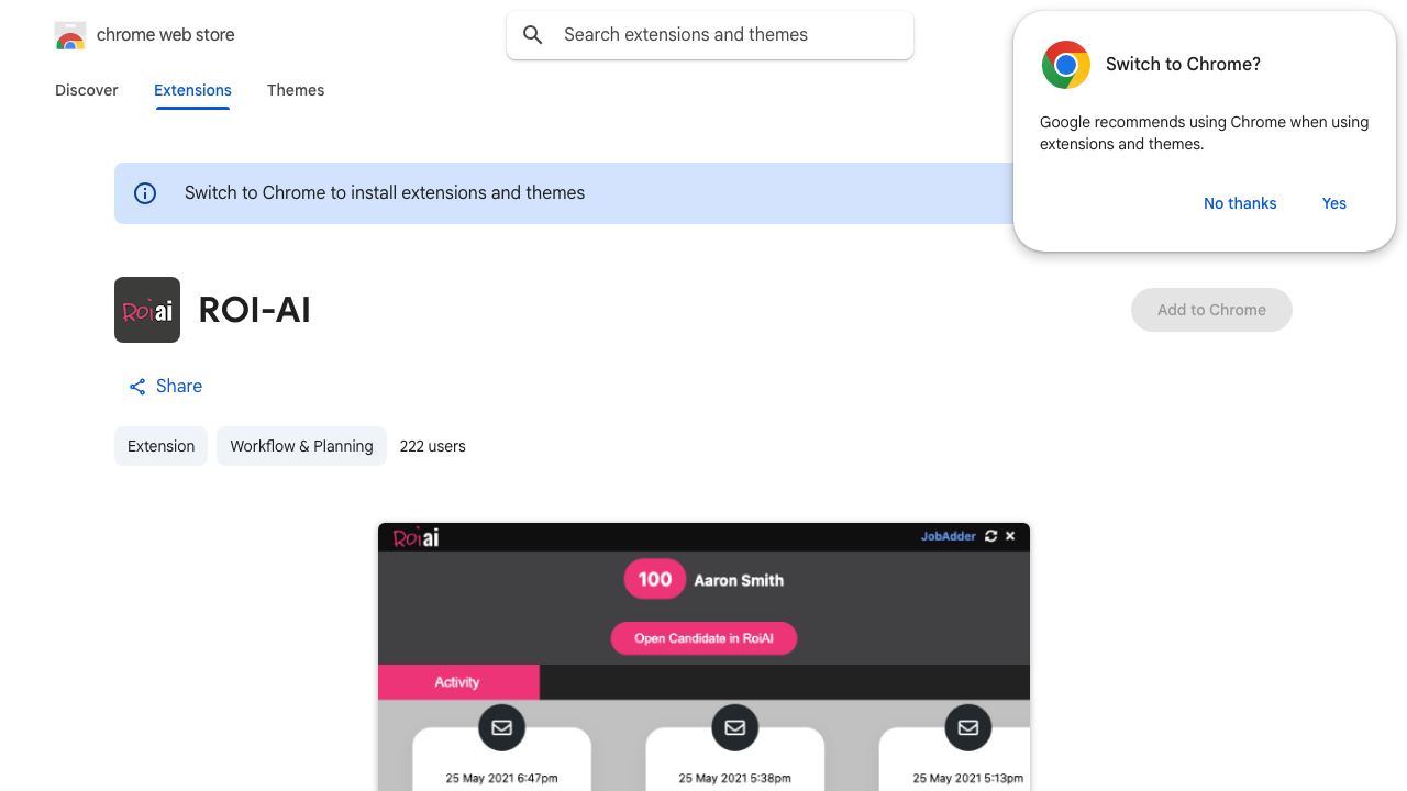 ROI-AI website screenshot