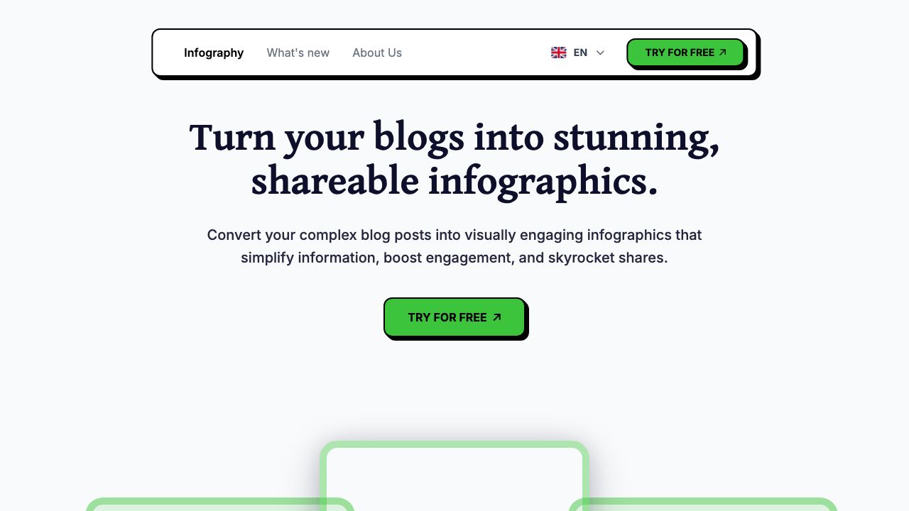 Infography website screenshot