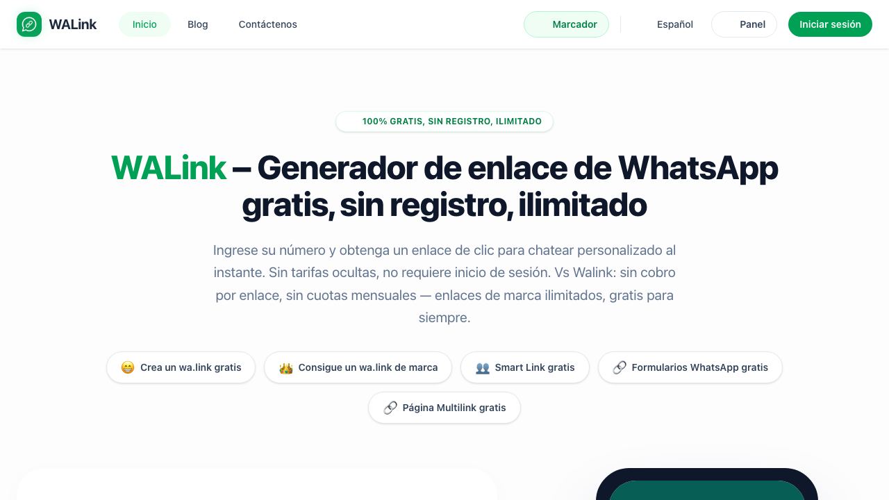 WAlink website screenshot