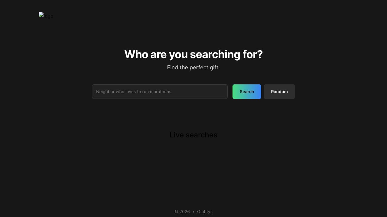 Giphtys website screenshot