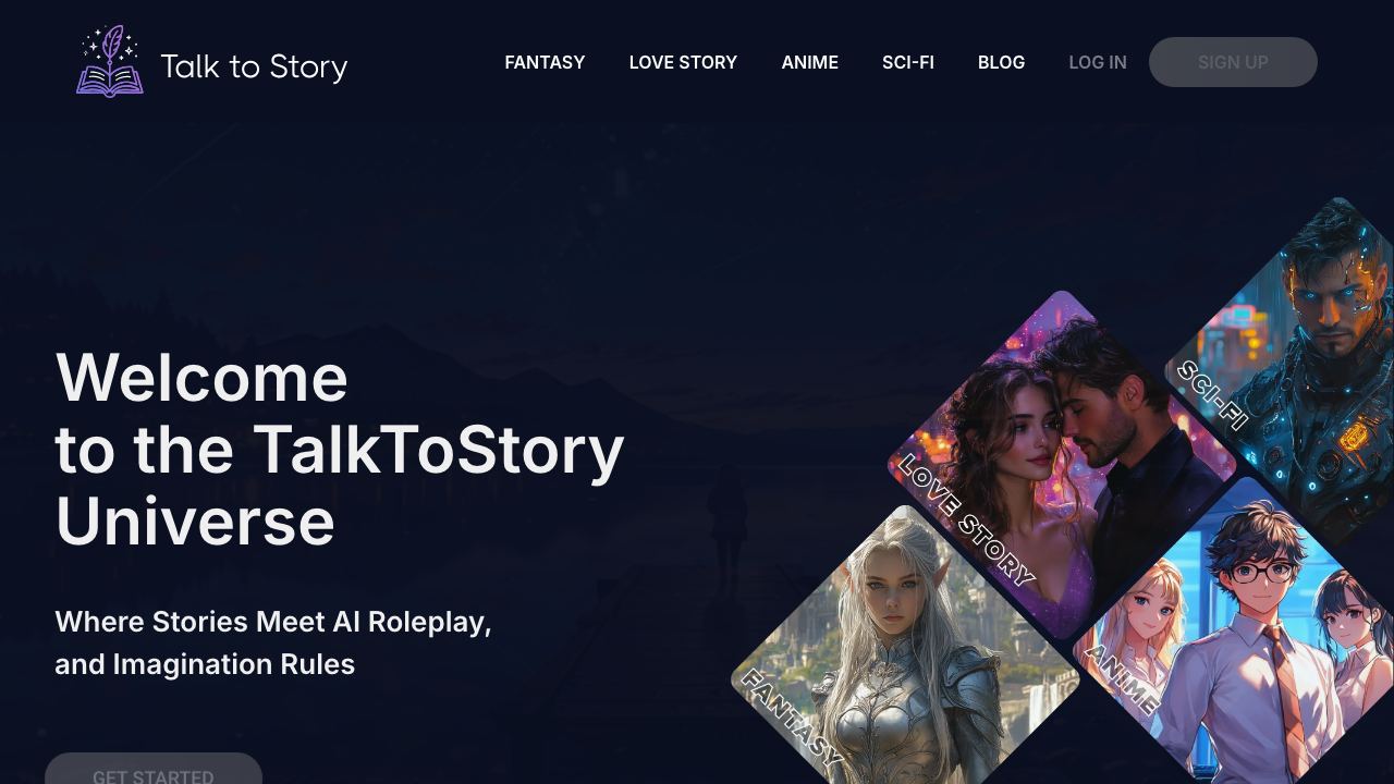 TalkToStory AI 网站截图