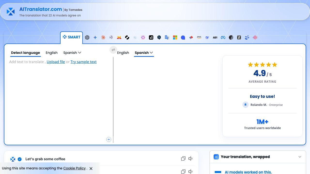 AITranslator.com website screenshot
