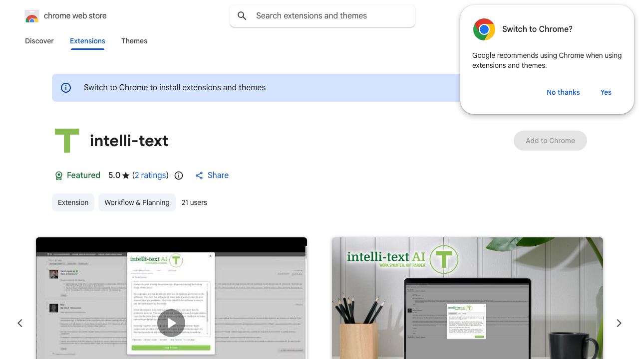 intelli-text website screenshot