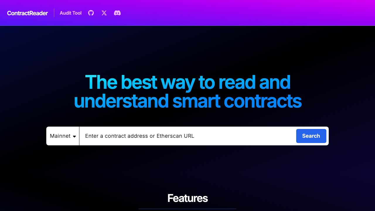 ContractReader.io 网站截图