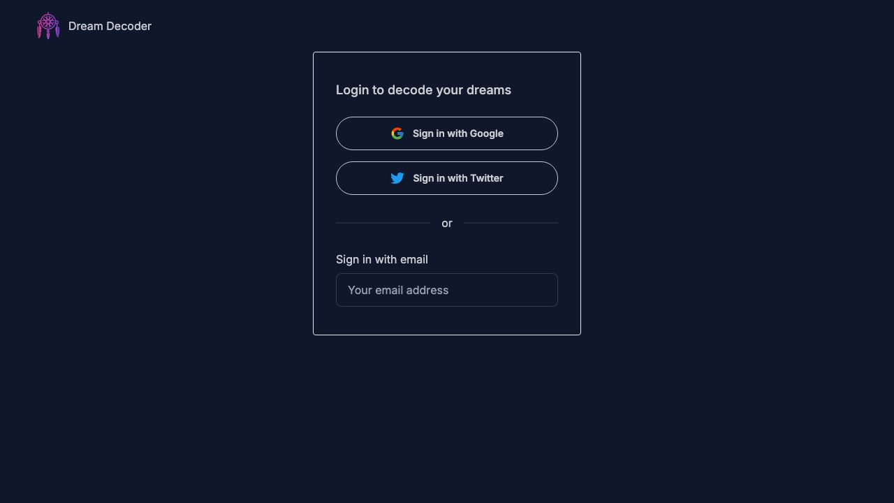 Dream Decoder 网站截图