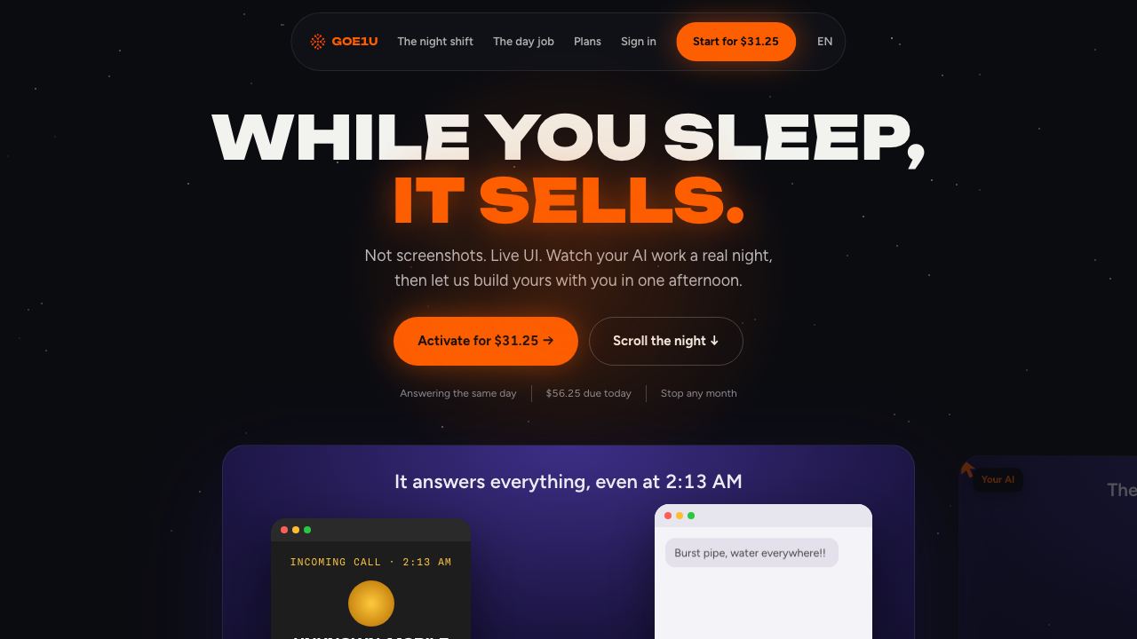 E1U Life All-in-one marketing platform 网站截图