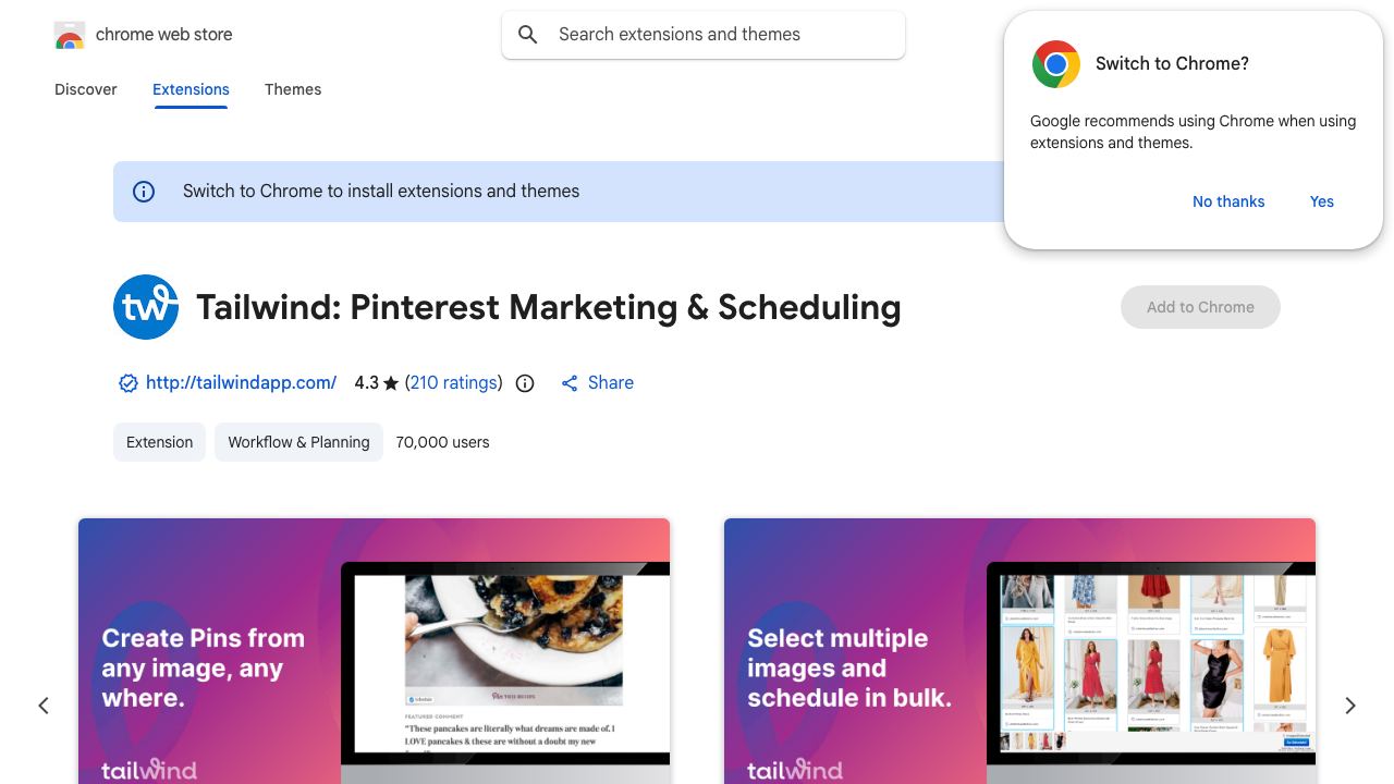 Tailwind – AI marketing content assistant 网站截图