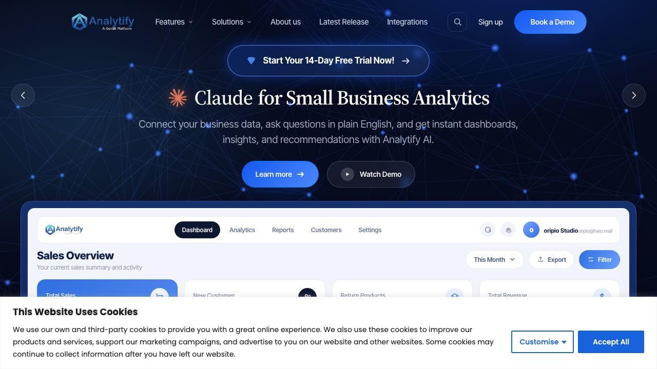 Analytify website screenshot