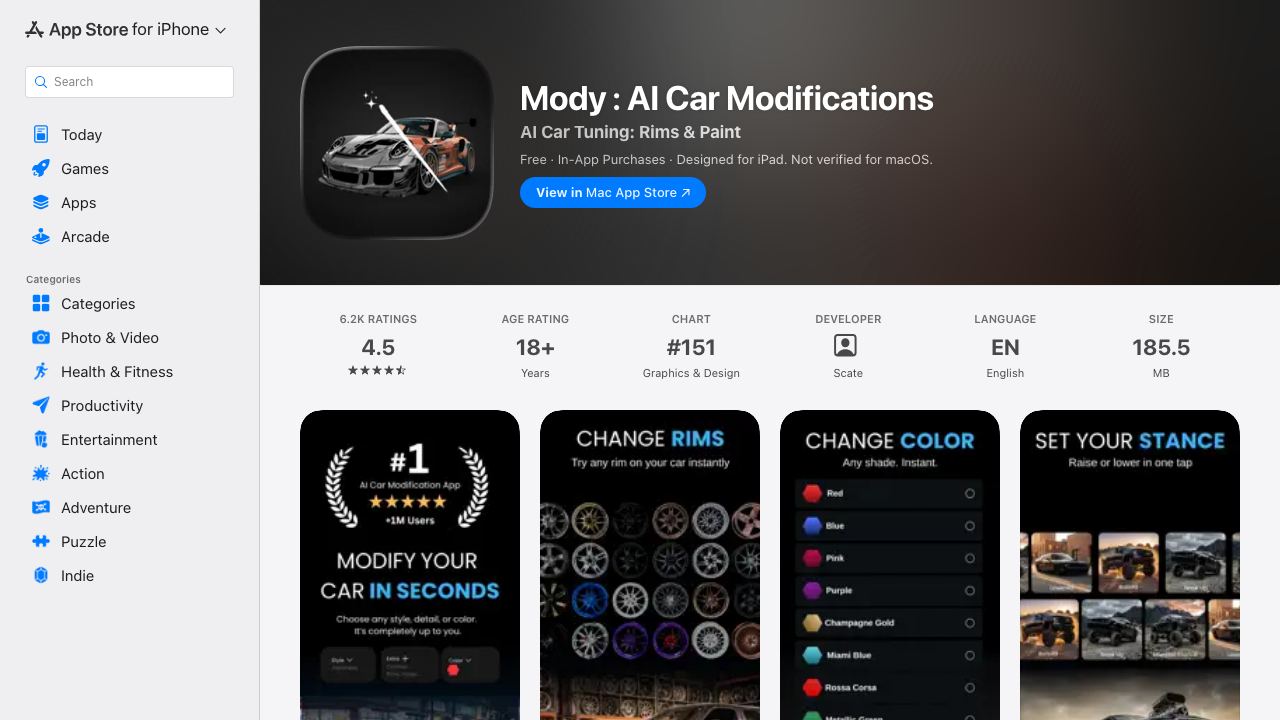 Tune : AI Car Tuning 网站截图