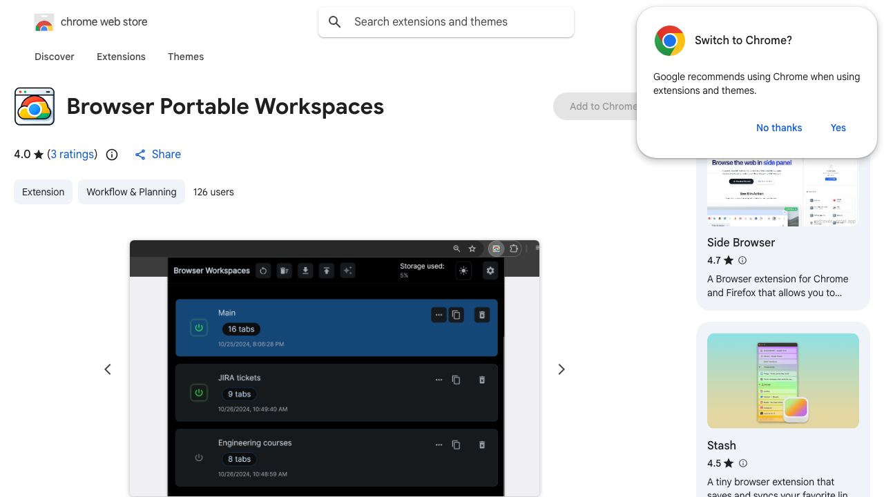 Browser Portable Workspaces 网站截图