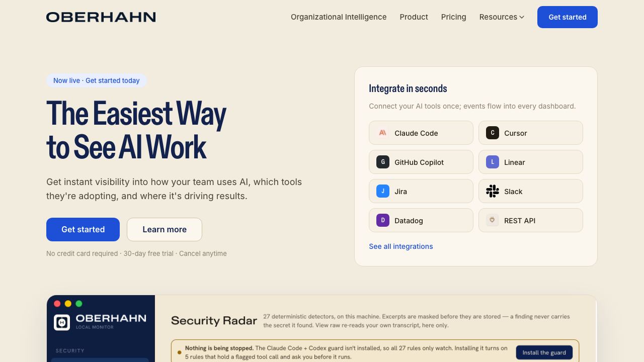Oberhahn website screenshot