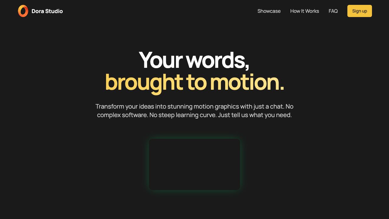 Dora Studio 网站截图