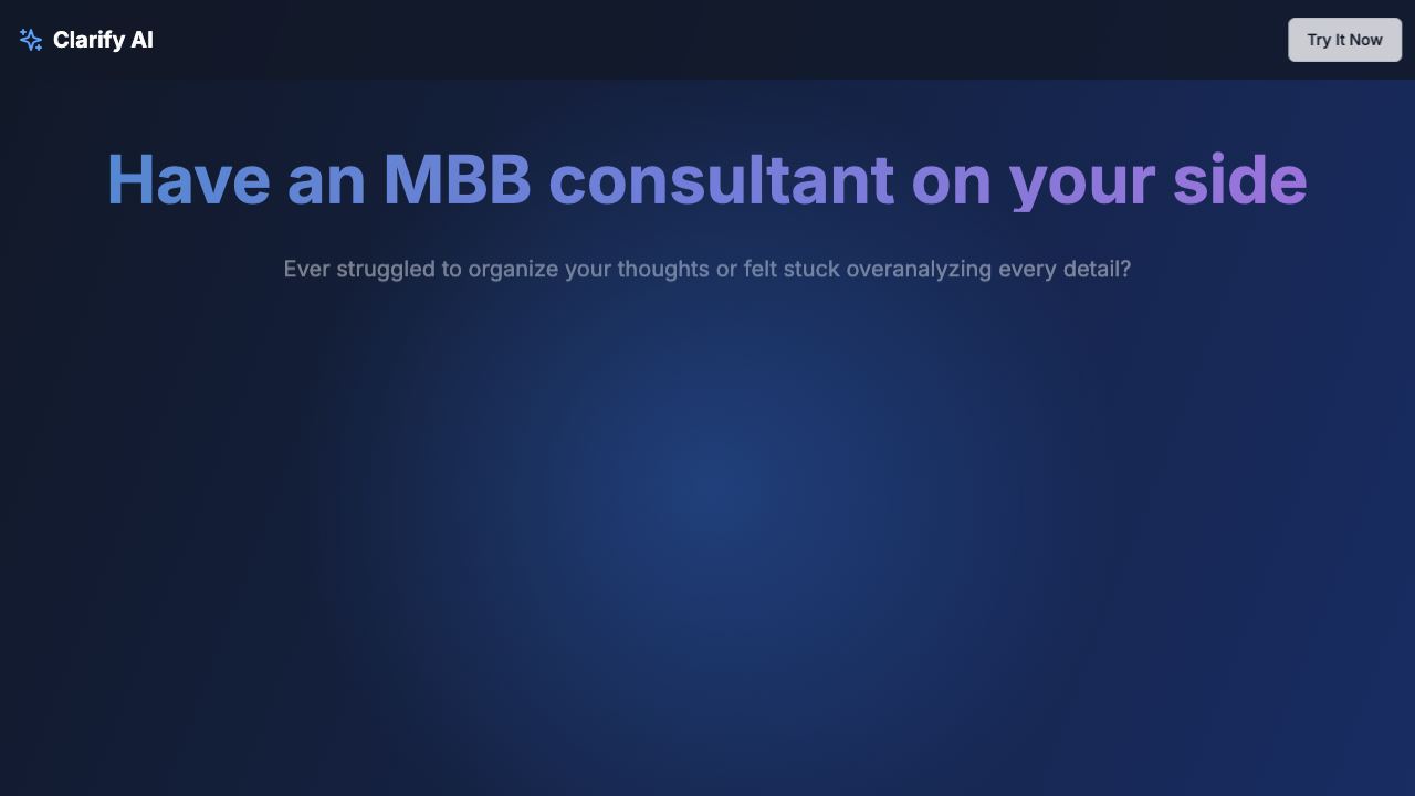 Clarify AI website screenshot