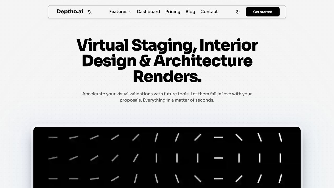 Deptho website screenshot