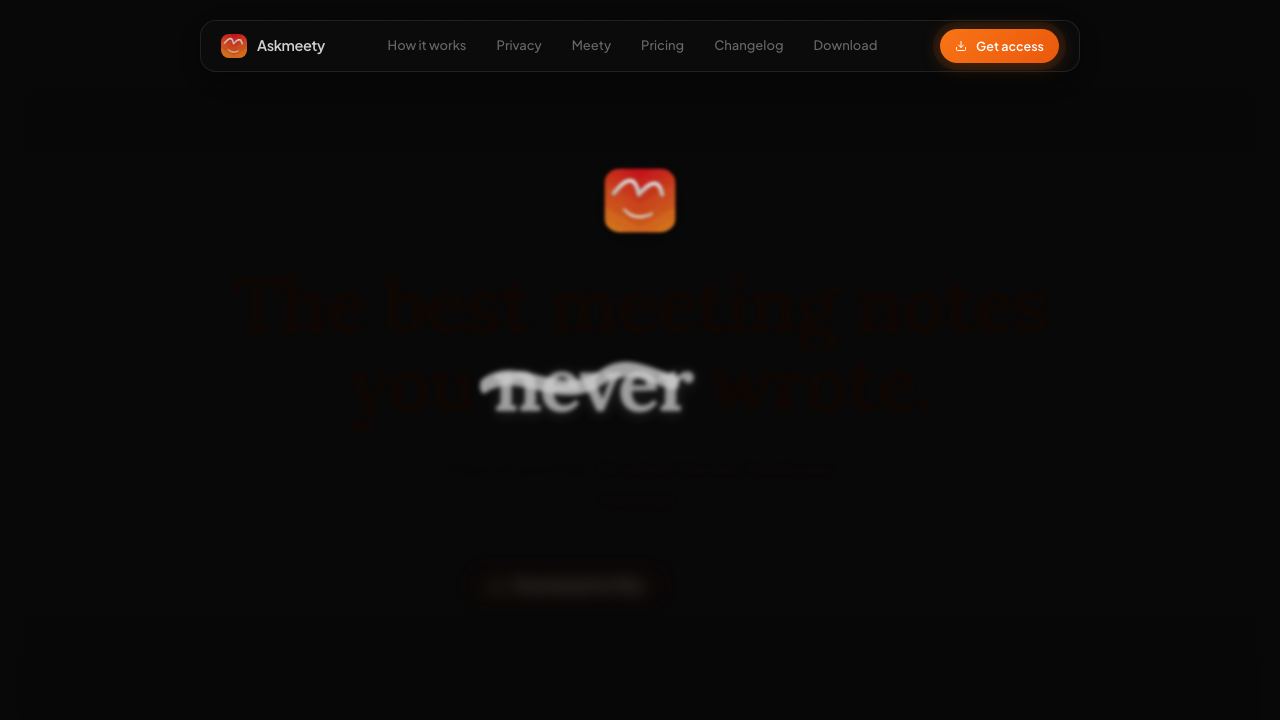 Askmeety website screenshot