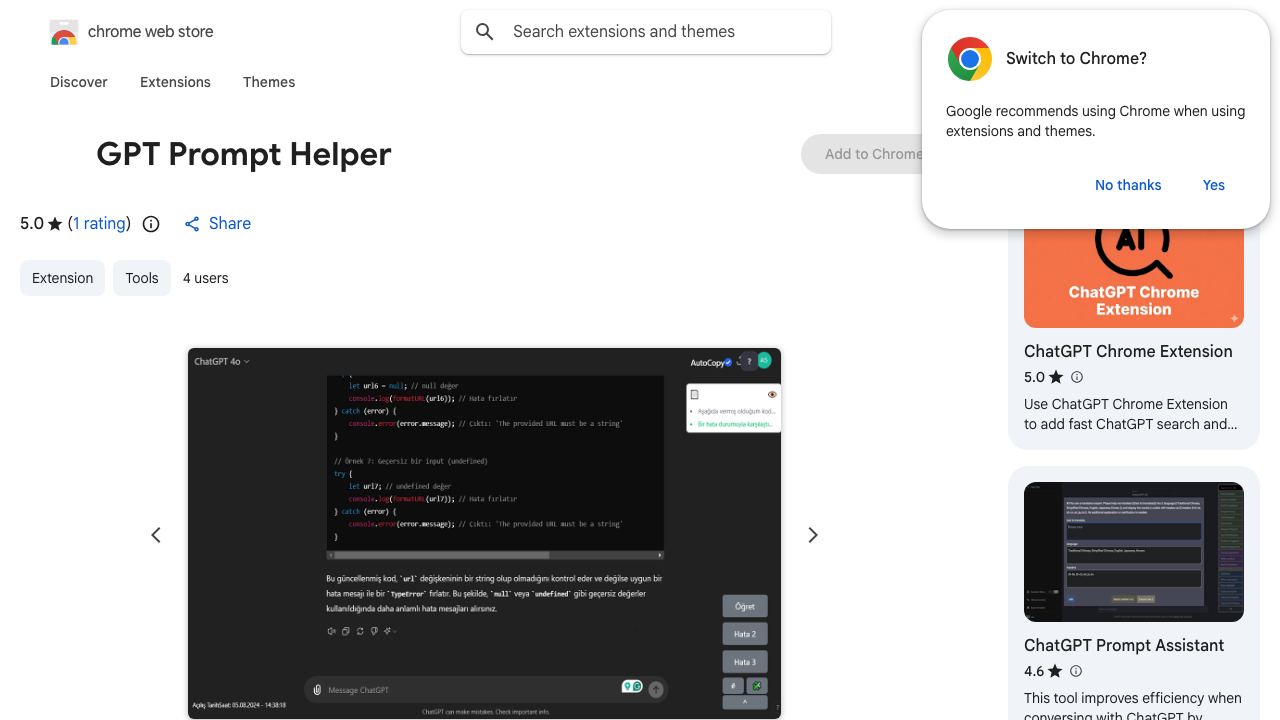 GPT Prompt Helper 网站截图
