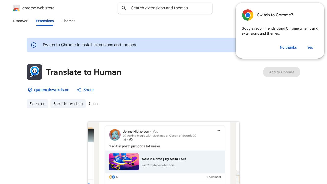 Translate to Human website screenshot