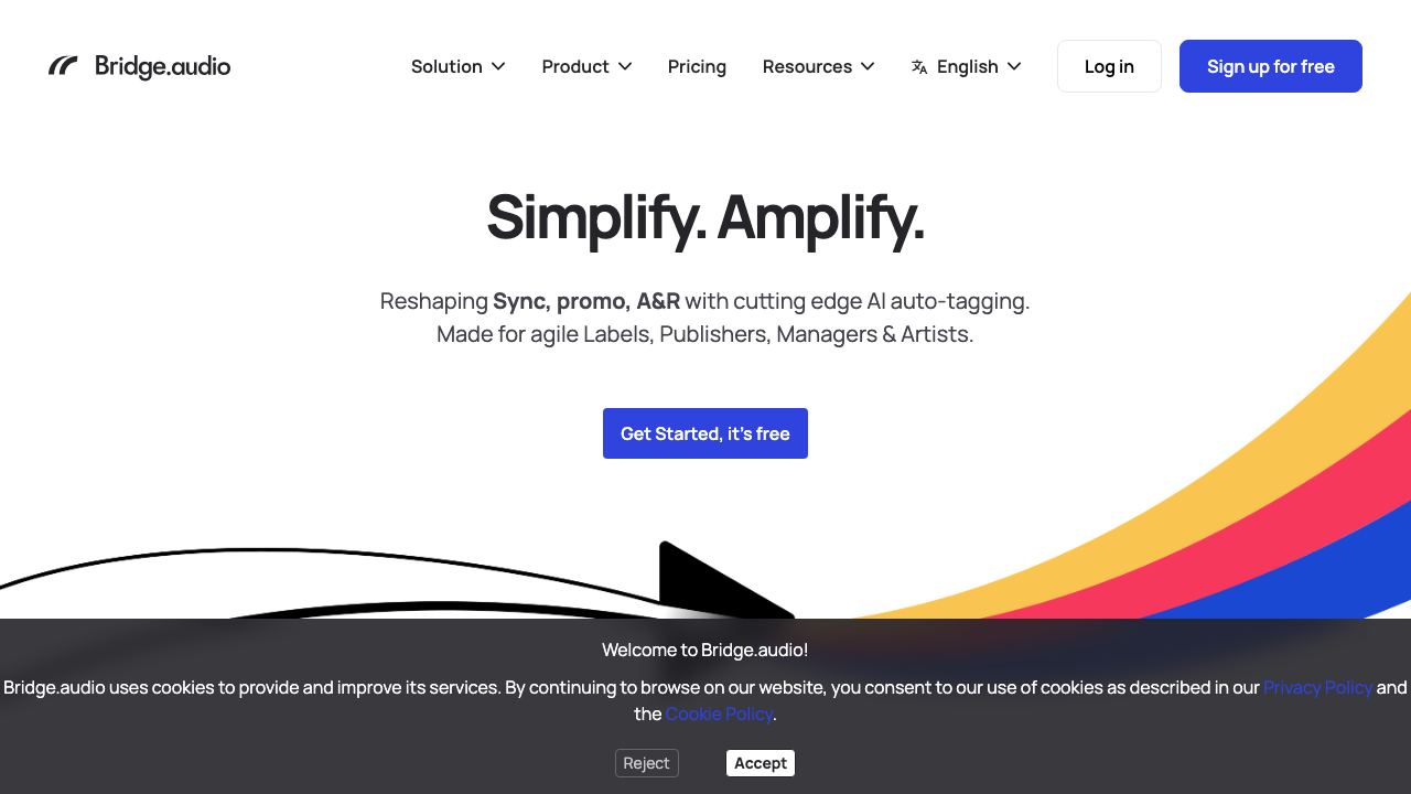 Bridge.audio 网站截图