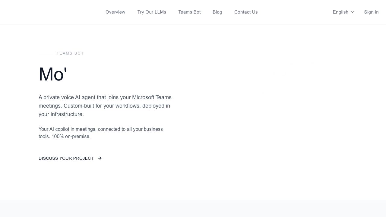 Mo' website screenshot