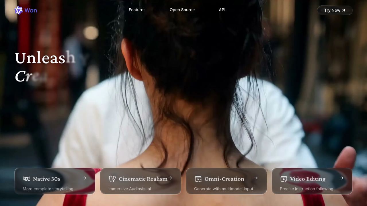 Wan website screenshot