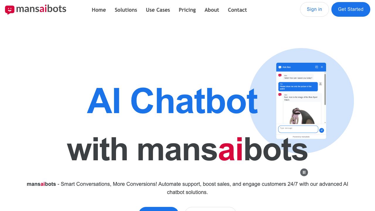 mansaibots website screenshot