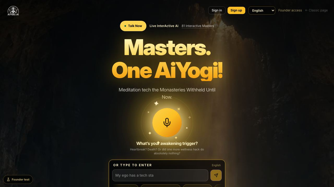 AiYogi.ai website screenshot