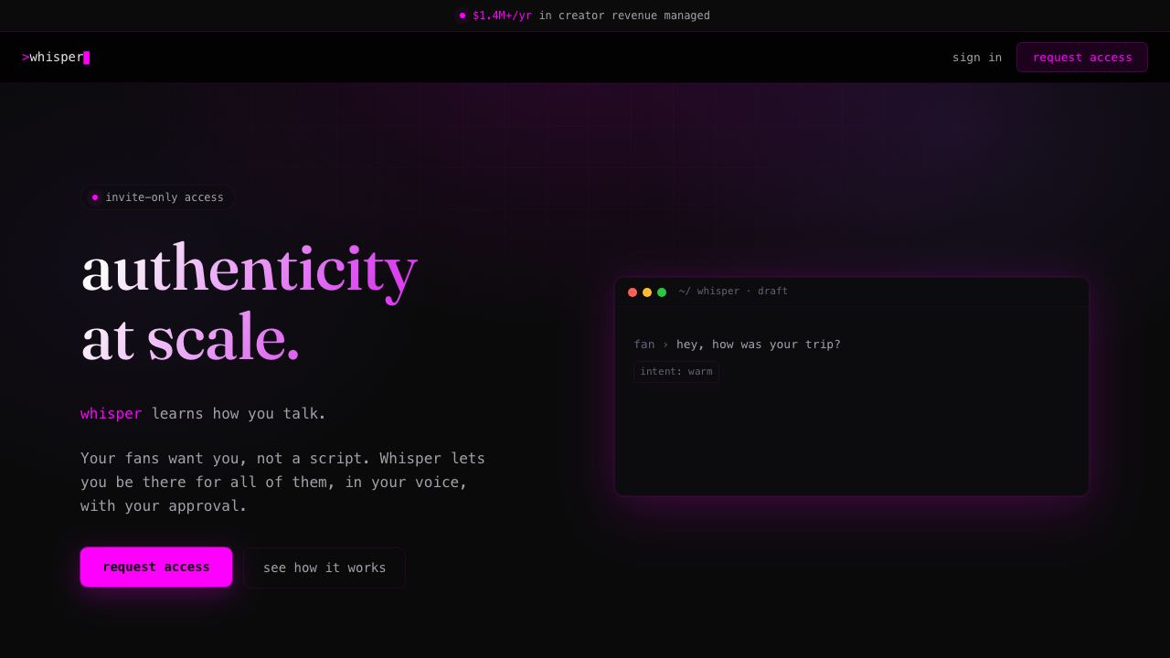Whisper 网站截图