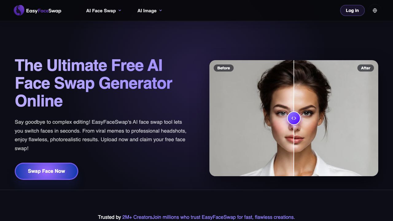EasyFaceSwap 网站截图