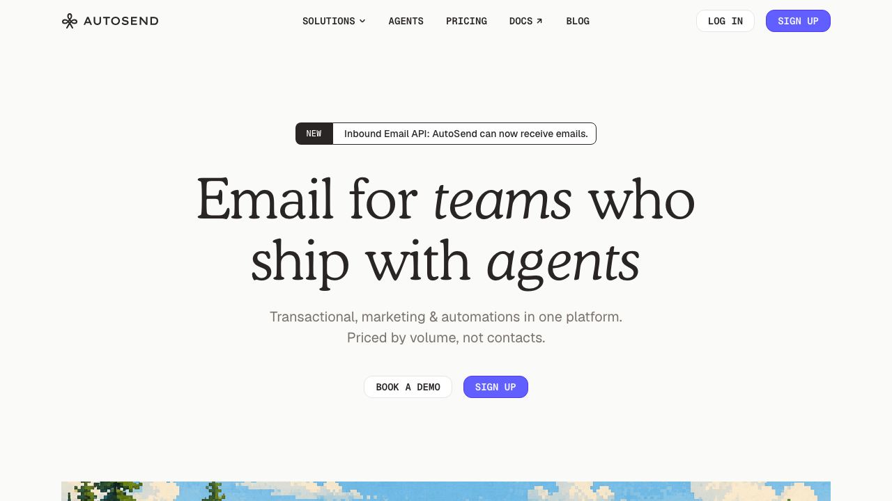 AutoSend website screenshot