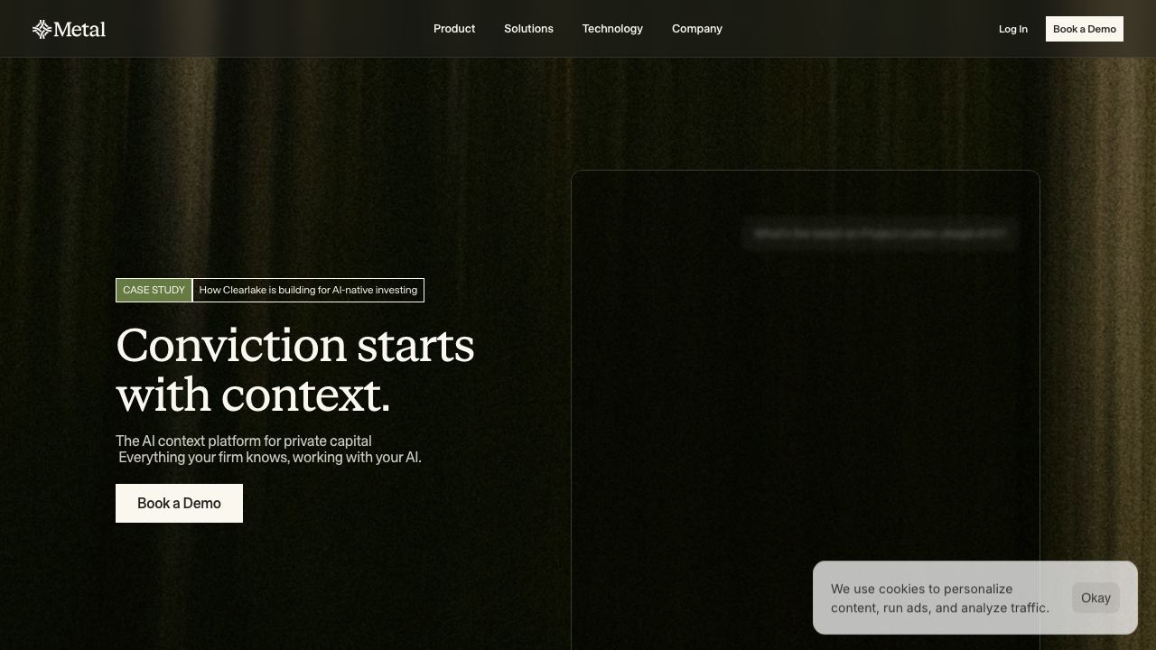 Metal website screenshot