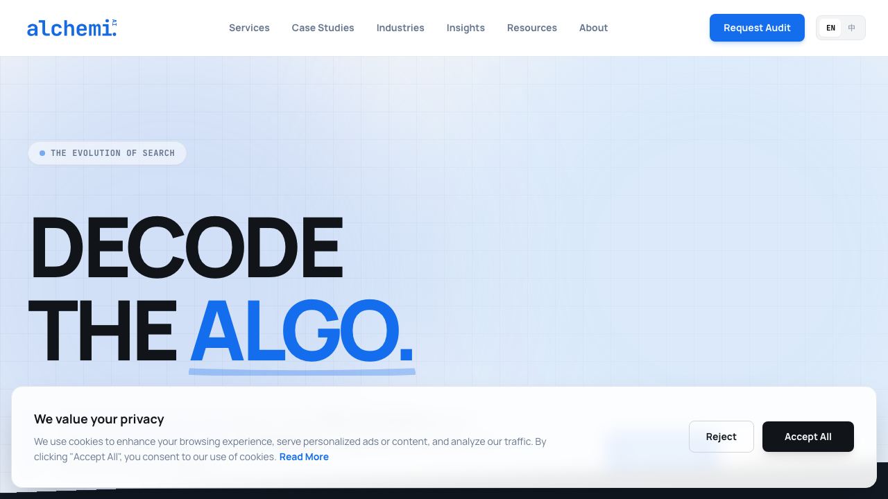 Alchemi.ai 网站截图