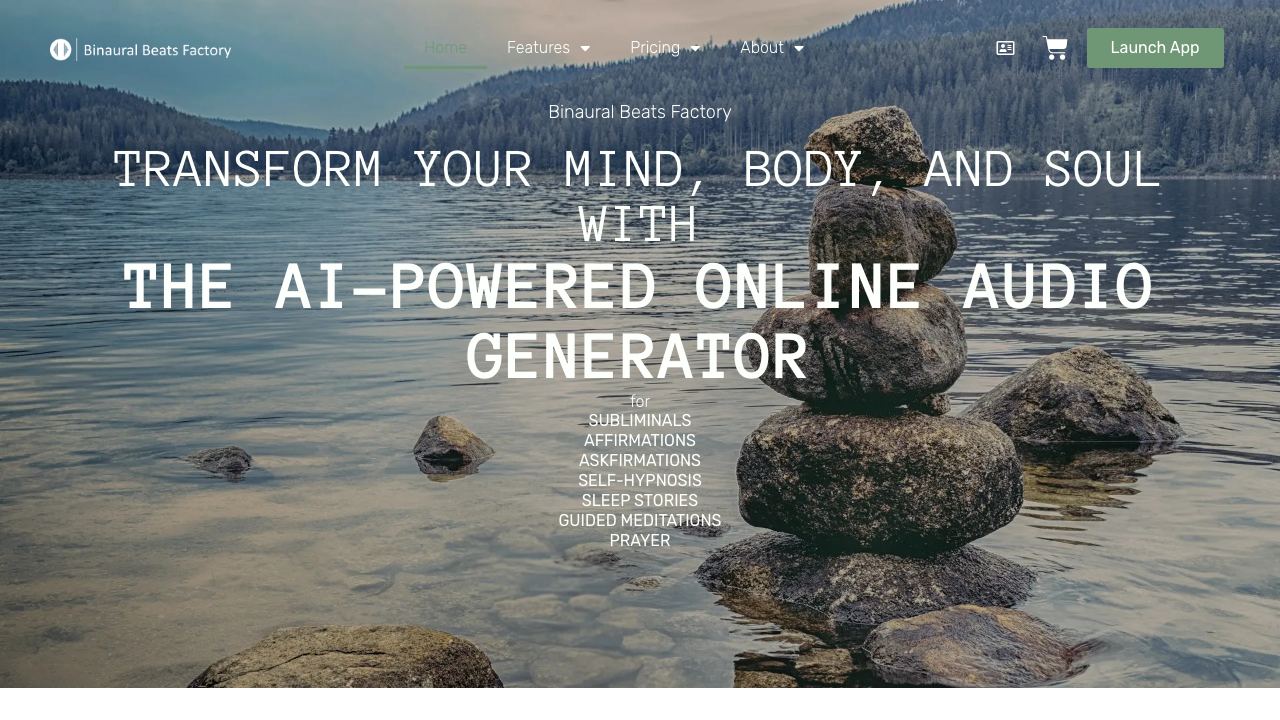 Binaural Beats Factory 网站截图