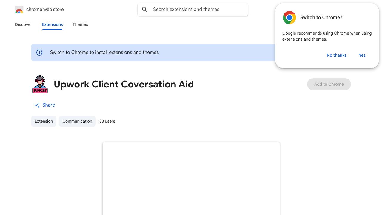 Upwork Client Coversation Aid website screenshot
