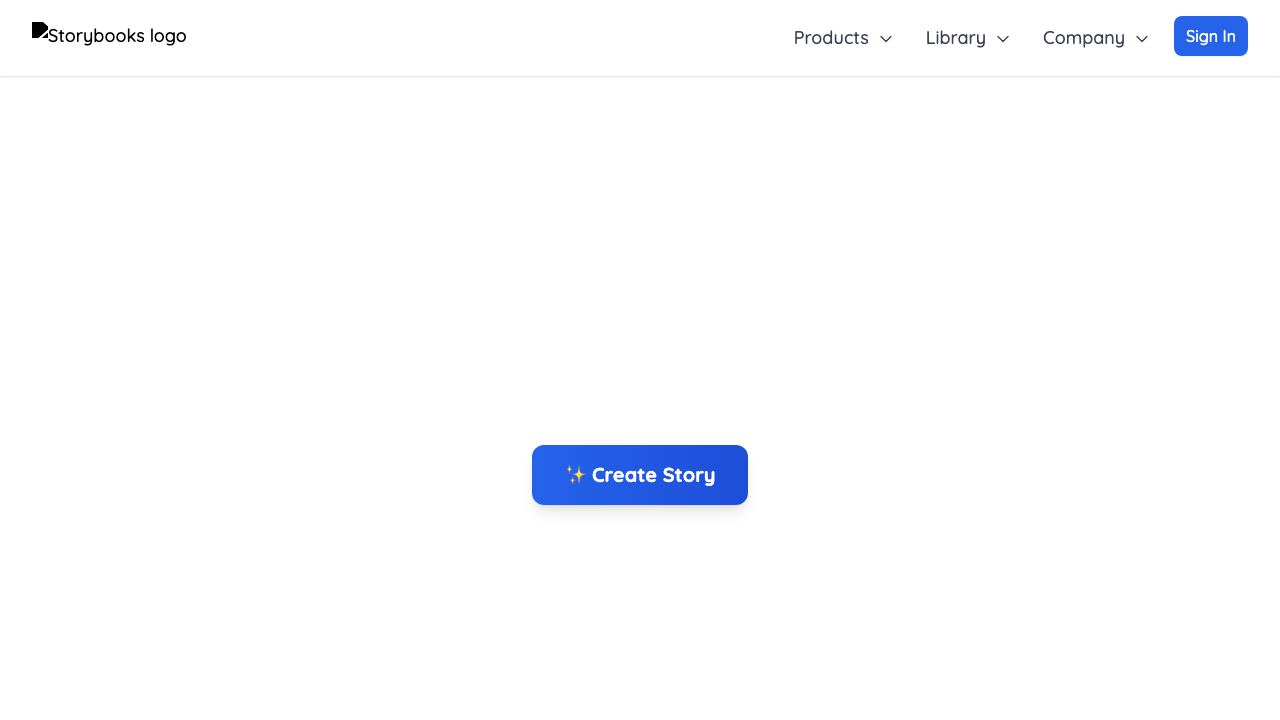 StoryBooks website screenshot