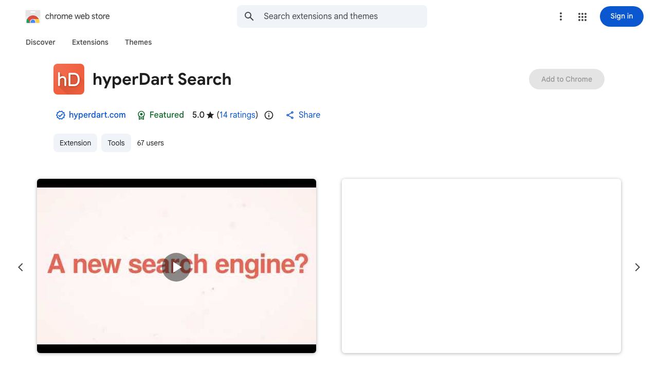 hyperDart Search 网站截图