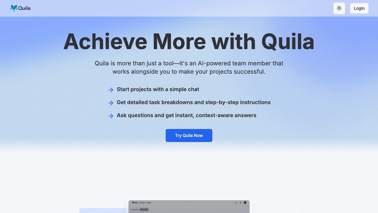 Quila website screenshot
