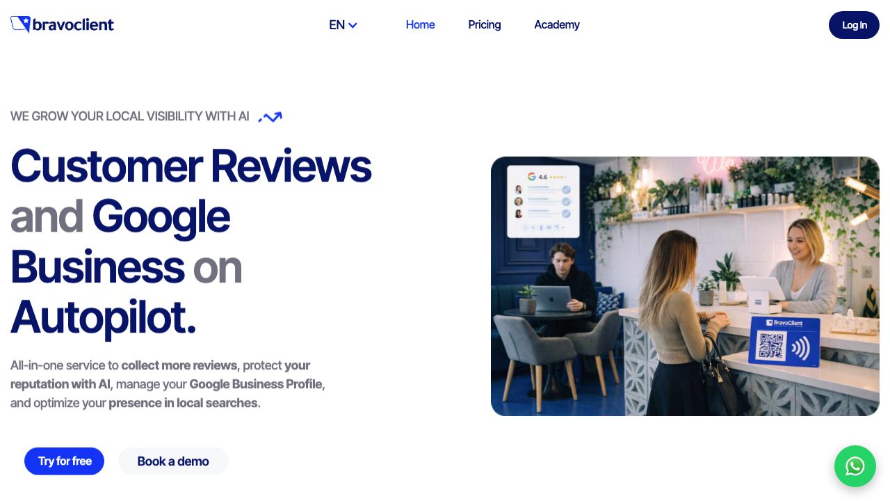 Bravoclient website screenshot