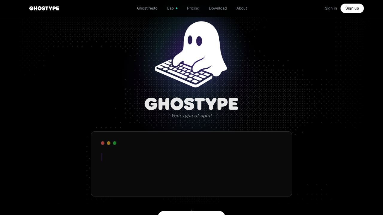 GHOSTYPE 网站截图