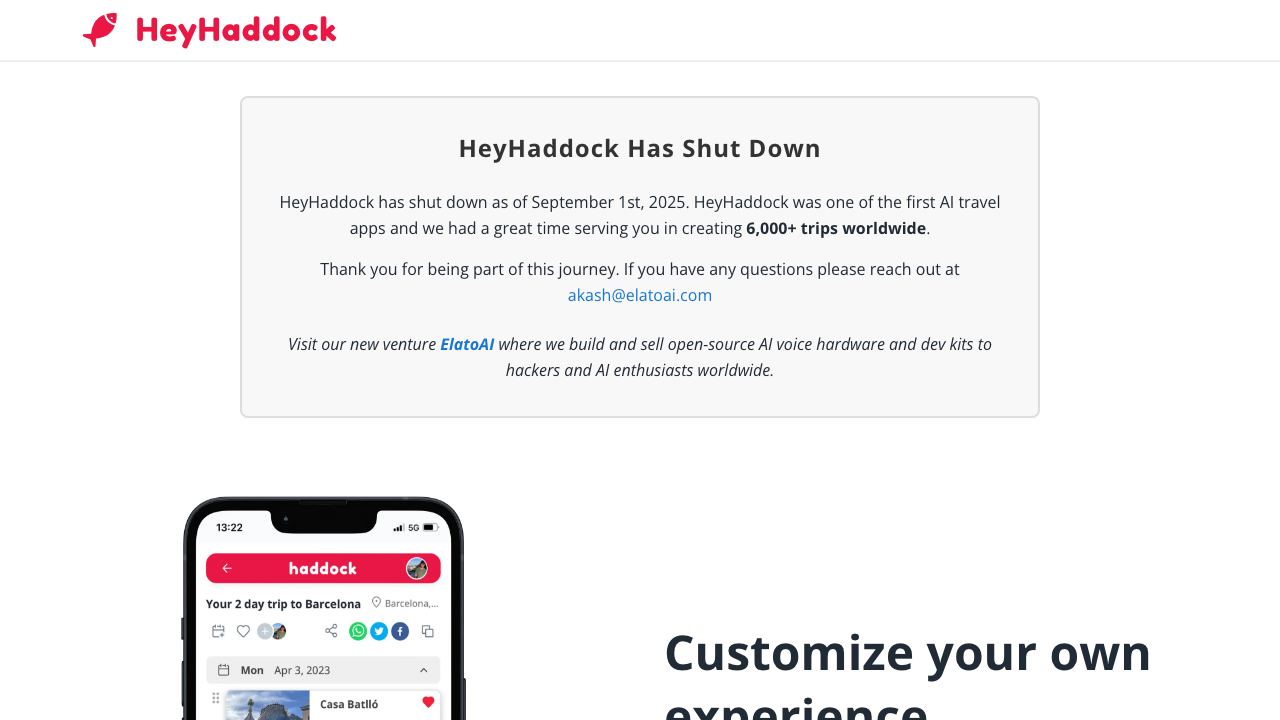 HeyHaddock 网站截图