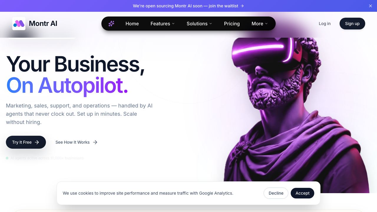 Montr AI website screenshot
