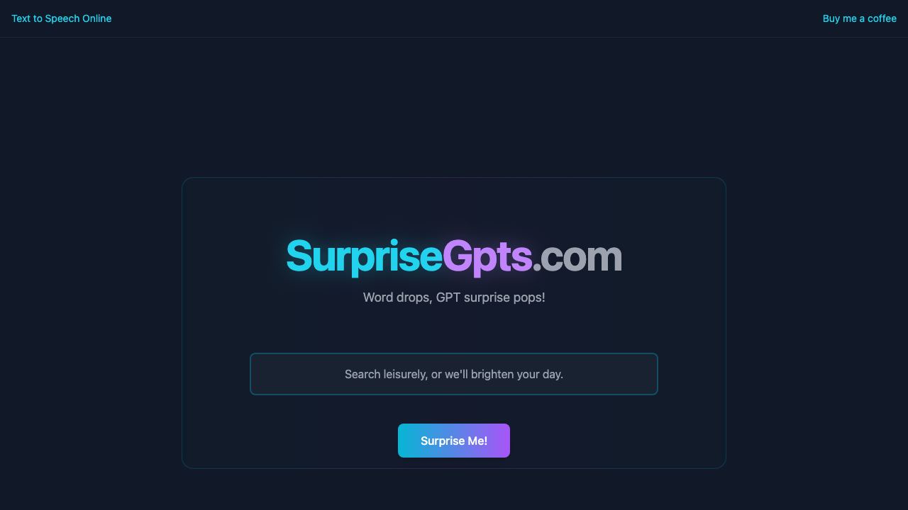 SupriseGpts 网站截图