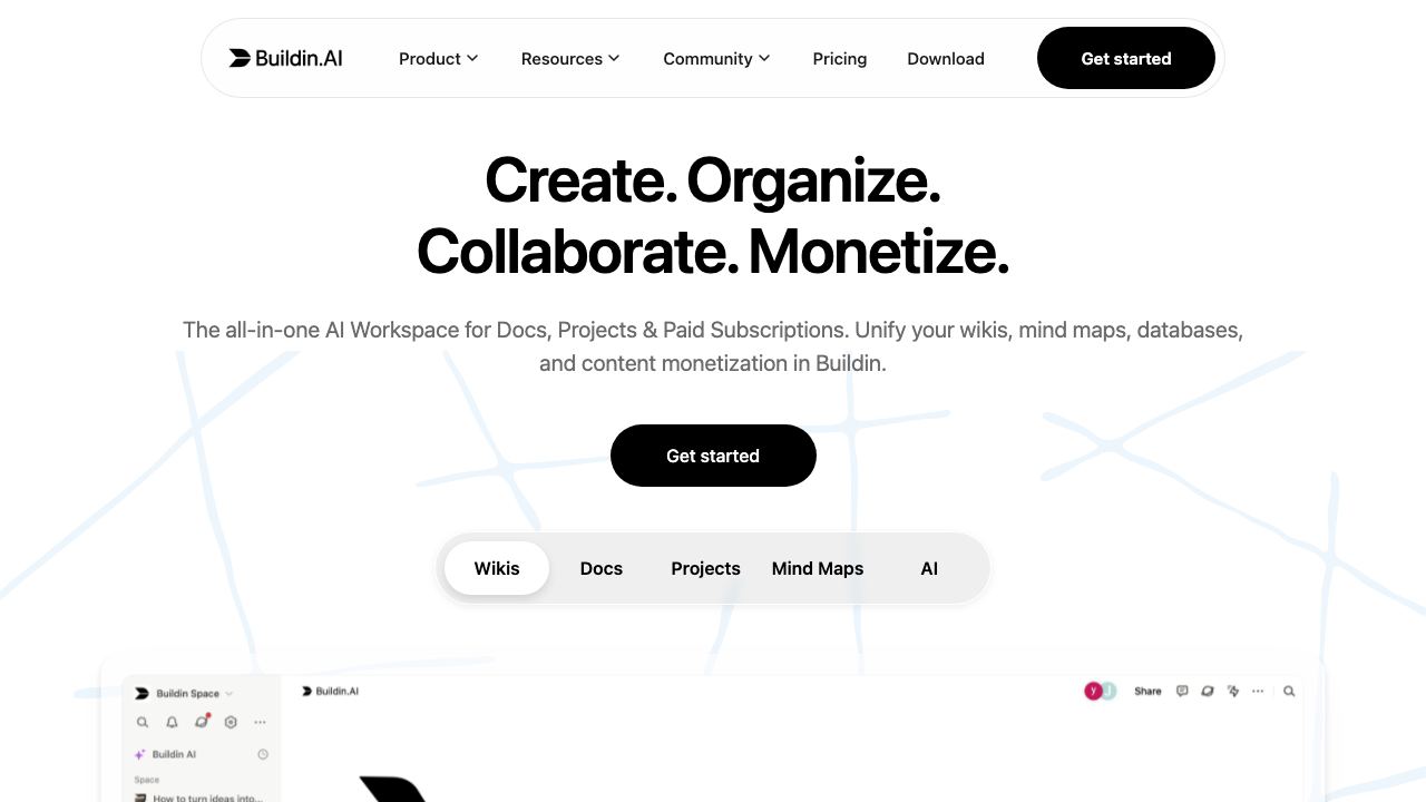 BuildIn.AI 网站截图