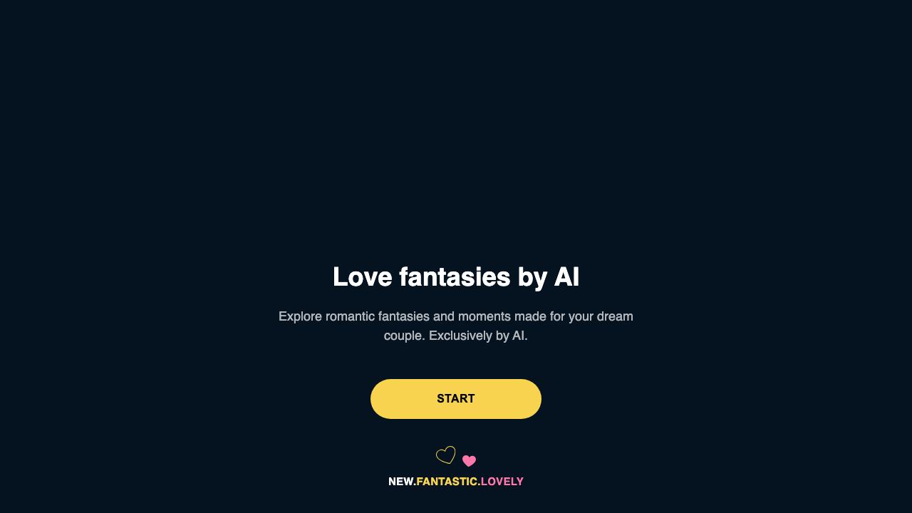 Unite.com - love fantasies by AI website screenshot