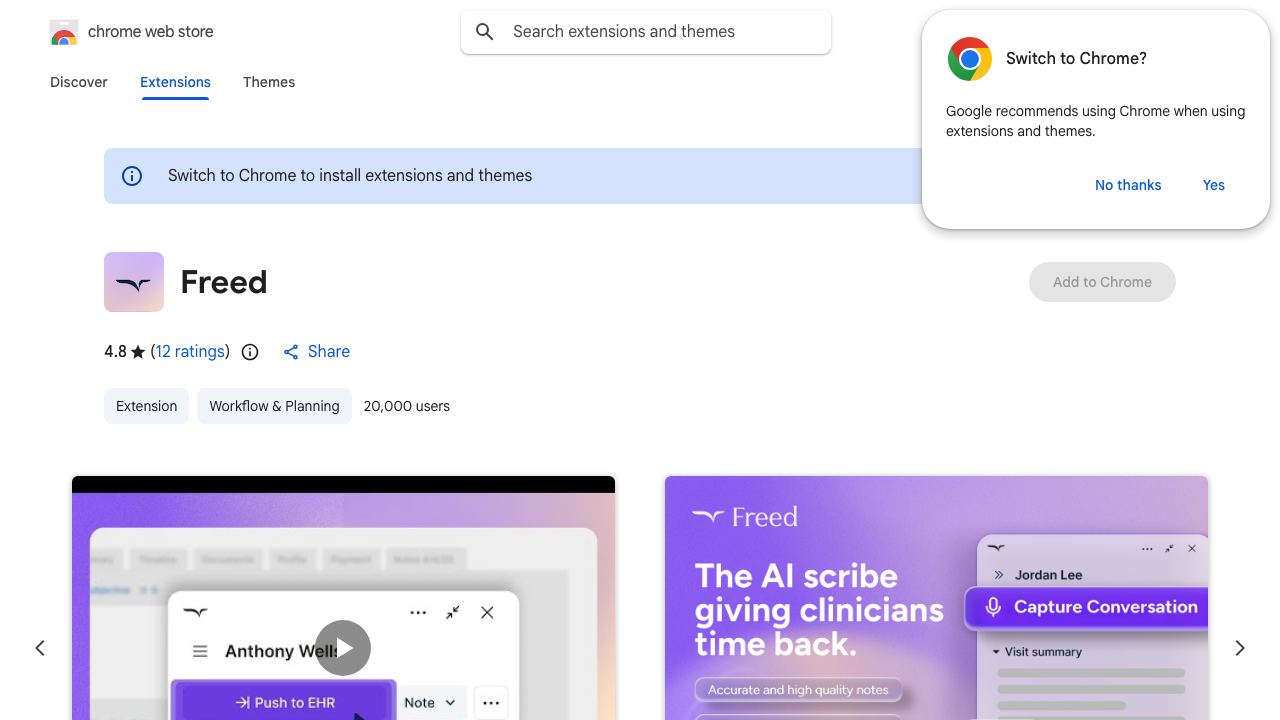 Freed AI Extension 网站截图