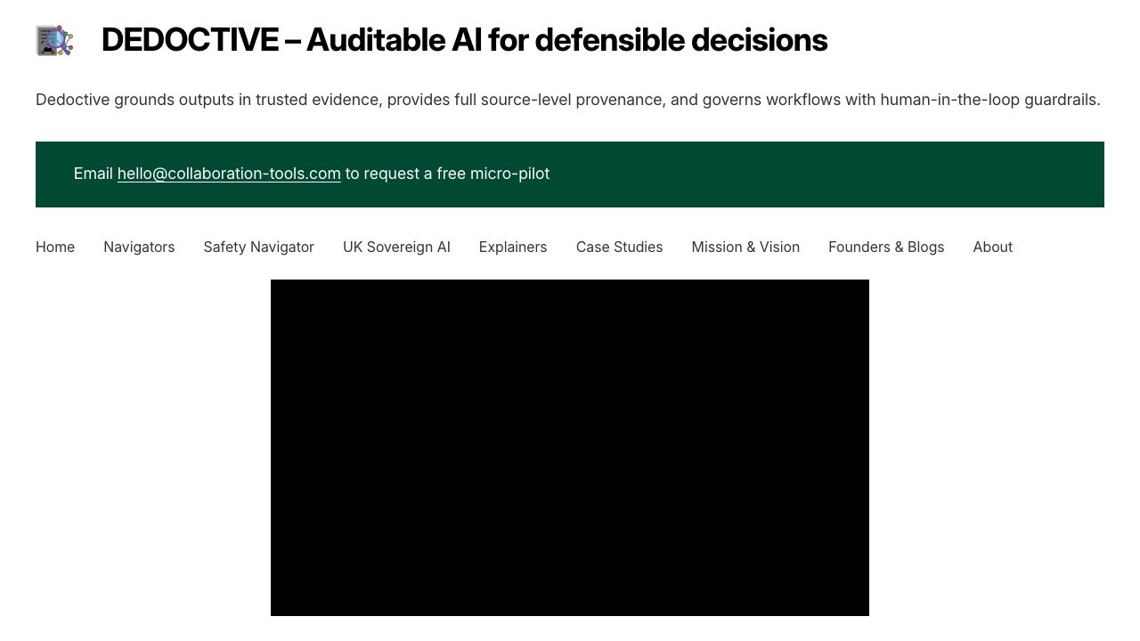 Dedoctive website screenshot