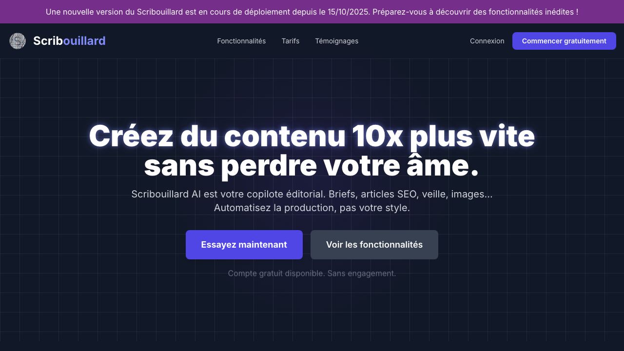 Le Scribouillard - Rédaction SEO par IA 网站截图