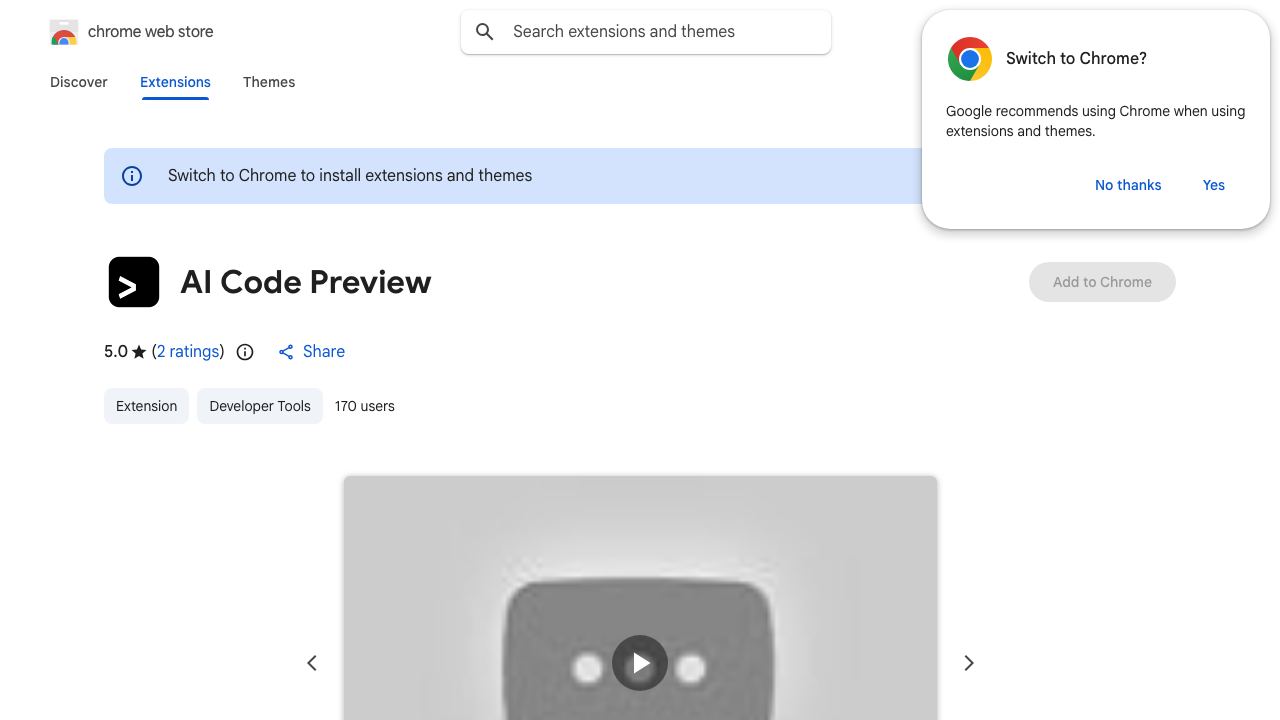 AI Code Preview 网站截图