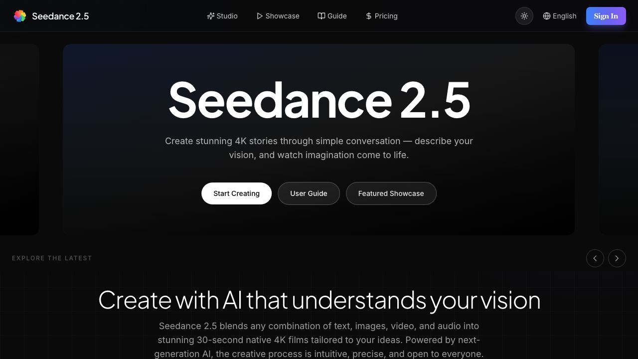 Seedance 2.5 - 4 网站截图