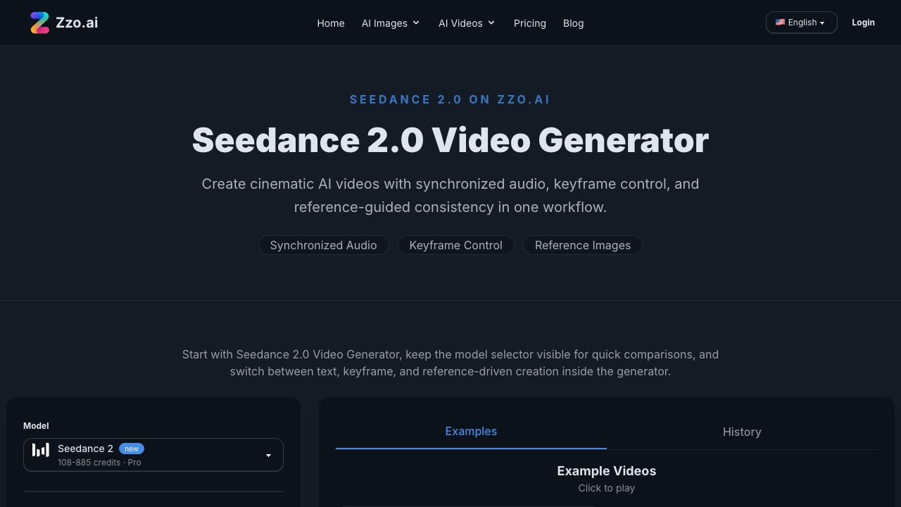 Seedance 2.0 Video Generator - 1 网站截图